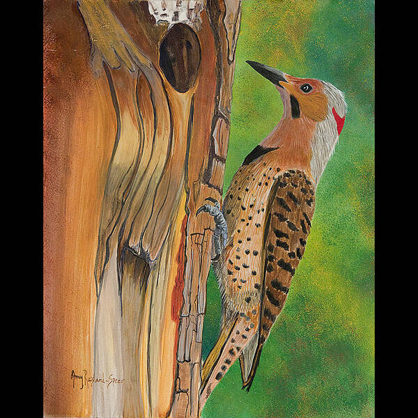 Flicker Poster featuring the painting Flicker by Amy Reisland-Speer