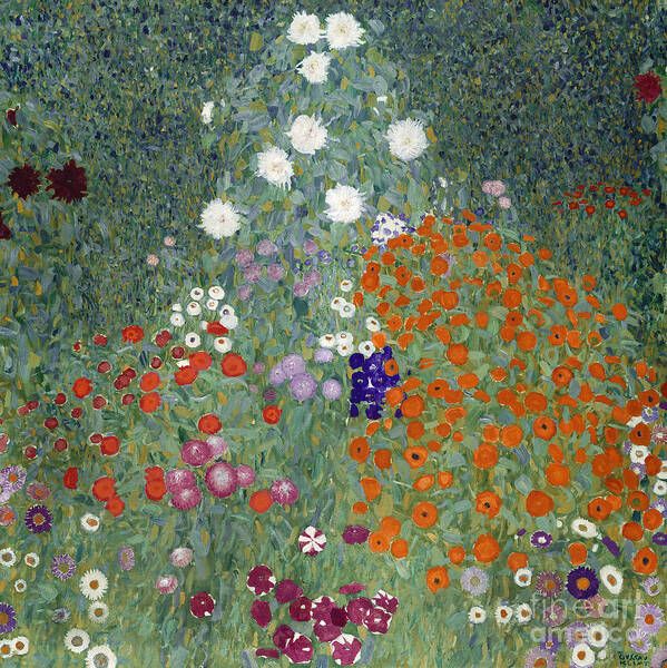 Klimt Poster featuring the painting Flower Garden by Gustav Klimt