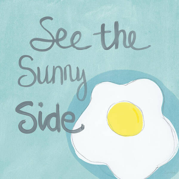 Egg Poster featuring the painting Food- Kitchen Art- Eggs- Sunny Side Up by Linda Woods
