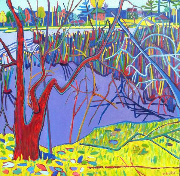 Landscape Poster featuring the painting Freeman Lake Marsh by Debra Bretton Robinson