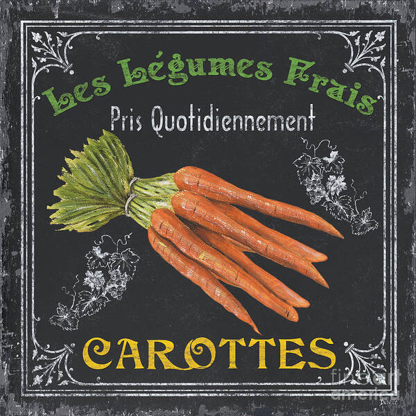 Produce Poster featuring the painting French Vegetables 4 by Debbie DeWitt