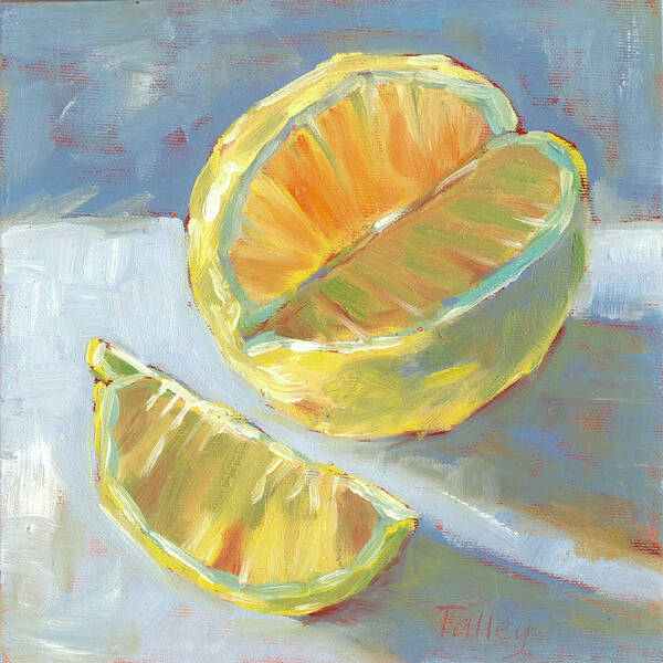 Lemons Poster featuring the painting Fresh Lemons by Pam Talley
