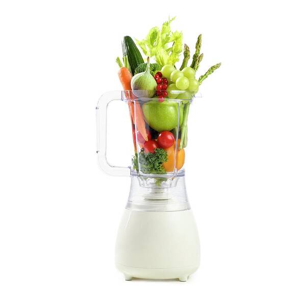 Close Up Poster featuring the photograph Fresh Produce In A Blender by Science Photo Library