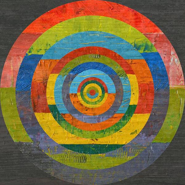 Rings Poster featuring the painting Full Circle 2.0 by Michelle Calkins