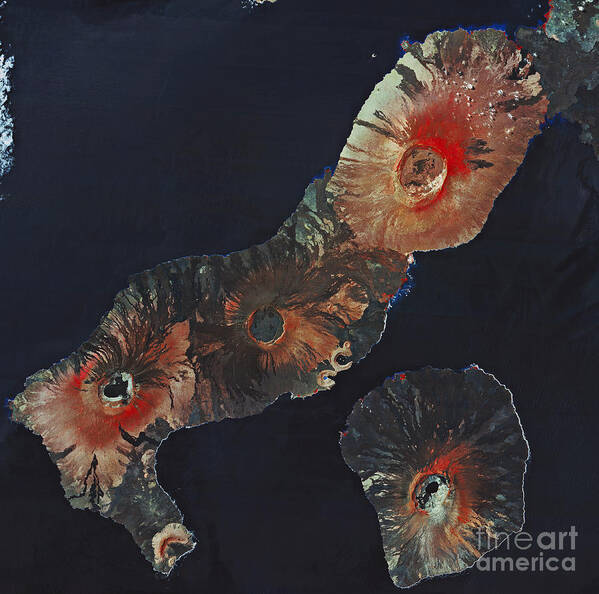 Aerial View Poster featuring the photograph Galapagos Islands by Spot Image