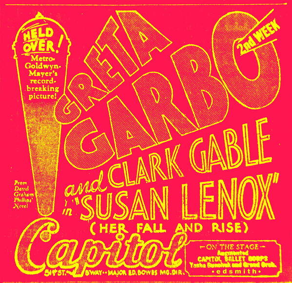 Garbo And Gable Poster featuring the photograph Garbo and Gable by Edward Smith