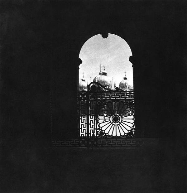 Landscape Poster featuring the photograph Gate By Piazza San Marco by Horst P Horst