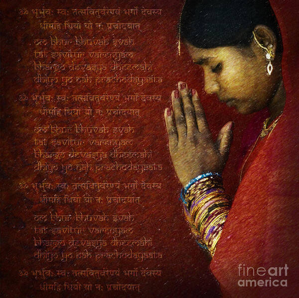 Indian Girl Poster featuring the photograph Gayatri Mantra by Tim Gainey
