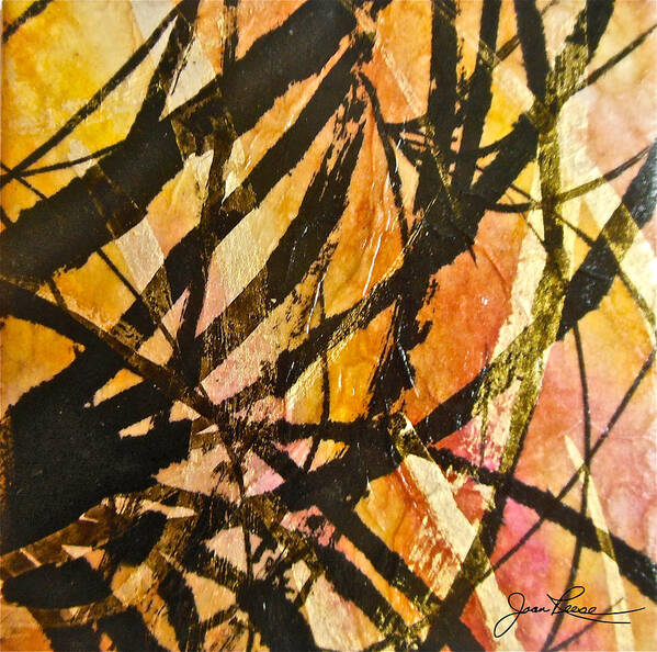 Bamboo Painting Poster featuring the painting Golden Branches by Joan Reese