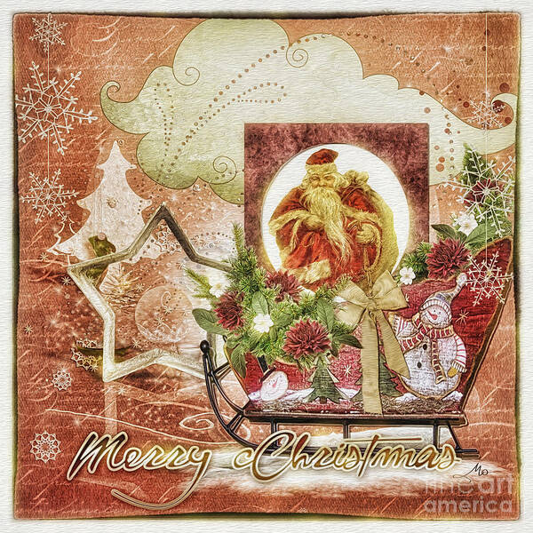 Grannys Christmas Poster featuring the painting Granny's Christmas by Mo T