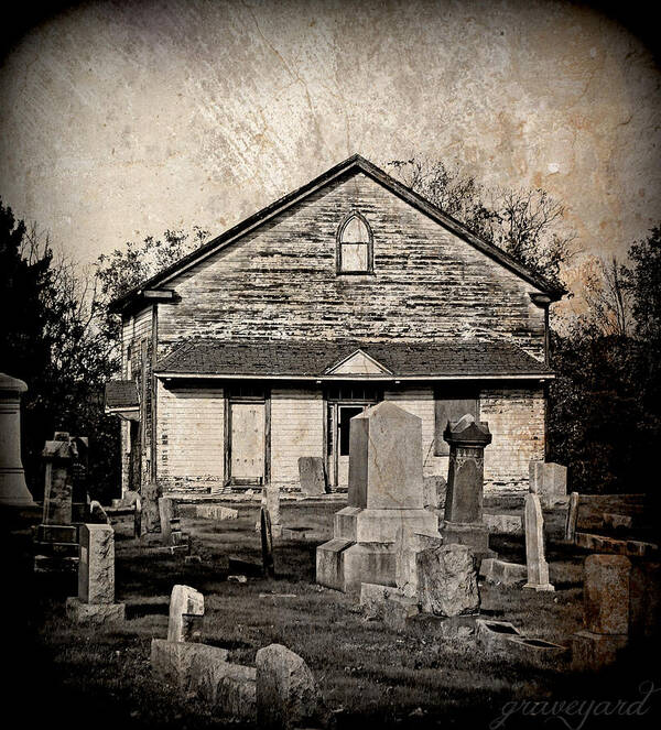 Graveyard Poster featuring the photograph Graveyard by Dark Whimsy
