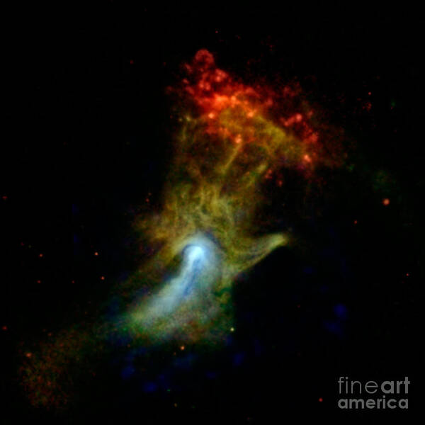 Galaxy Poster featuring the photograph Hand Of God Pulsar Wind Nebula by Science Source