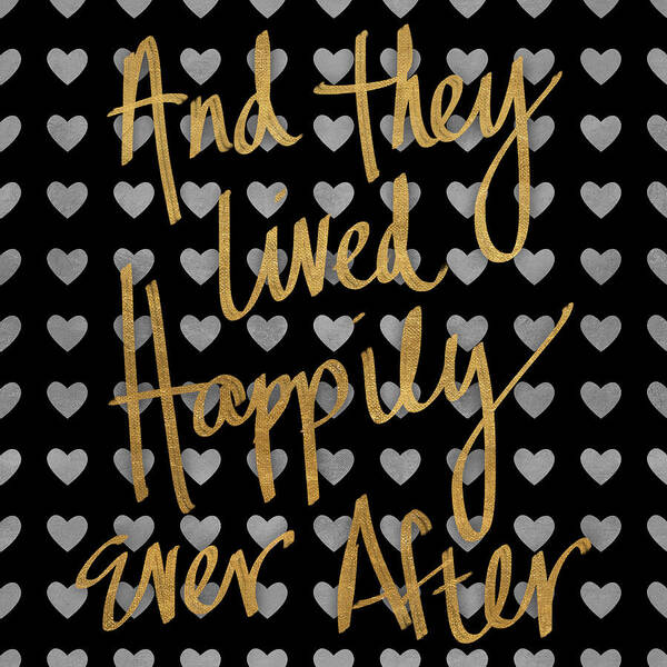 Happily Poster featuring the digital art Happily Ever After Pattern by South Social Studio