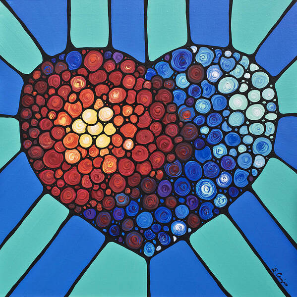 Heart Poster featuring the painting Heart Art - Love Conquers All 2 by Sharon Cummings