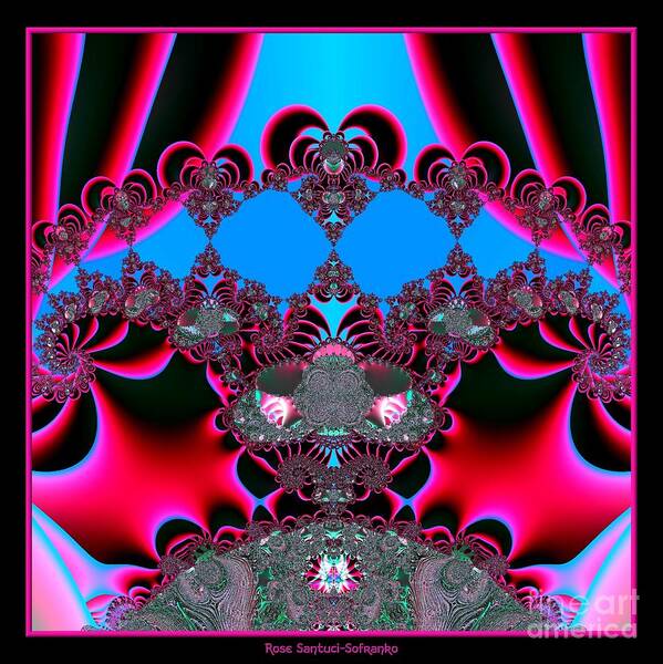 Hearts Poster featuring the digital art Hearts Ballet Curtain Call Fractal 121 by Rose Santuci-Sofranko