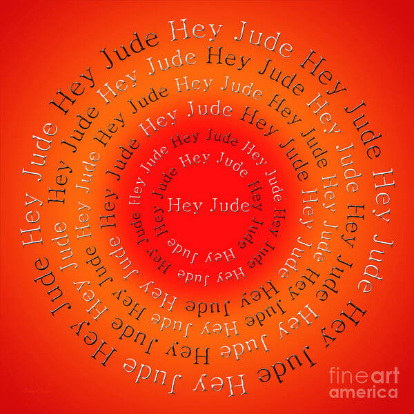 Hey Jude Poster featuring the digital art Hey Jude 6 by Andee Design