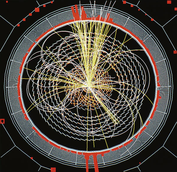Higgs Boson Poster featuring the photograph Higgs Boson Decay Model by Cern/science Photo Library