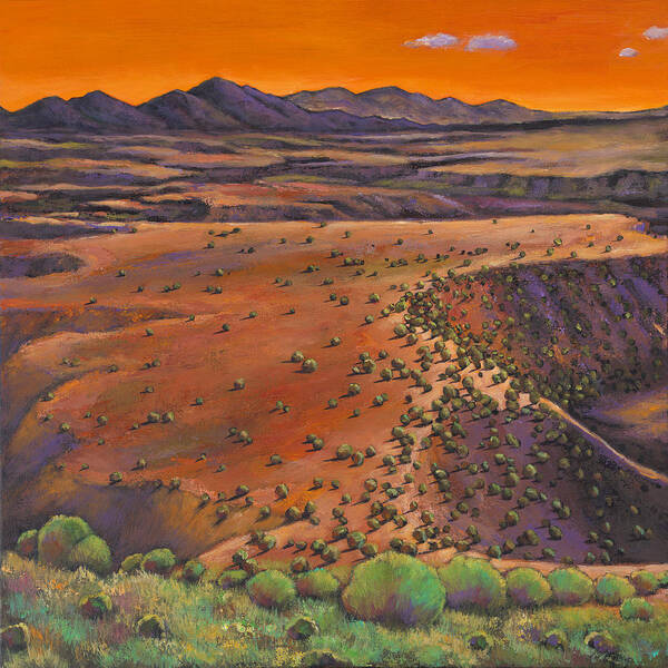 New Mexico Poster featuring the painting High Desert Evening by Johnathan Harris