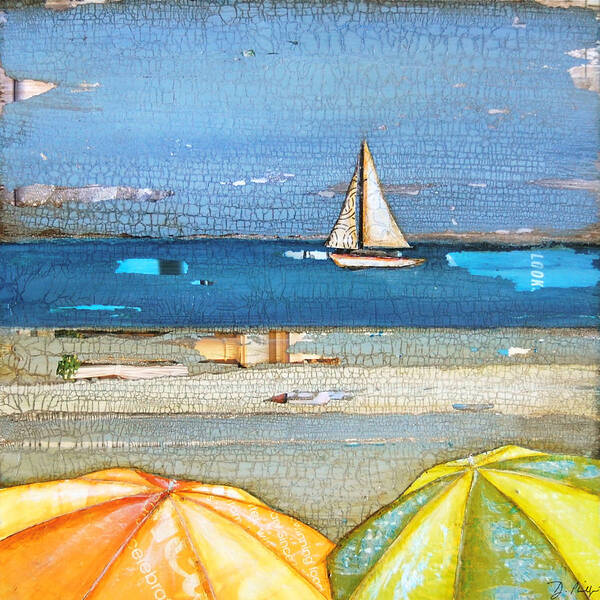 Beach Art Poster featuring the painting Hundred Percent Chance of Sun Showers by Danny Phillips