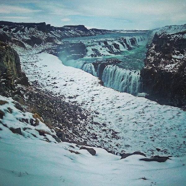 Beautiful Poster featuring the photograph #icelandic #memories ... #waterfalls by Linandara Linandara