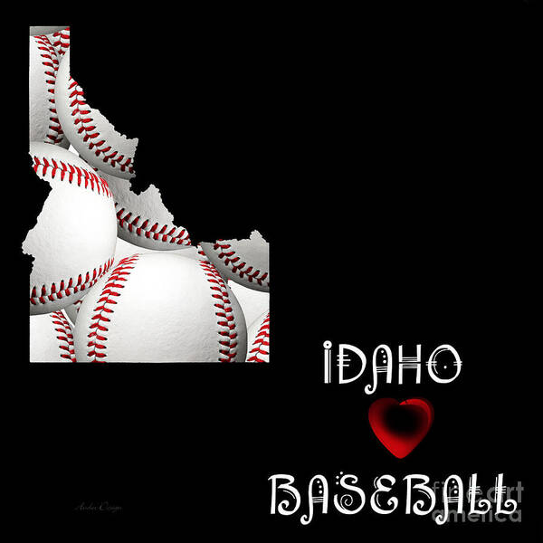 Andee Design Poster featuring the digital art Idaho Loves Baseball by Andee Design