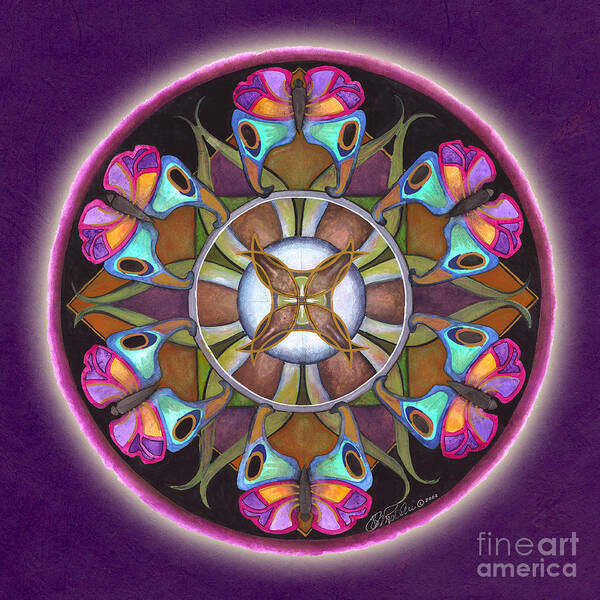 Mandala Art Poster featuring the painting Illusion of Self Mandala by Jo Thomas Blaine