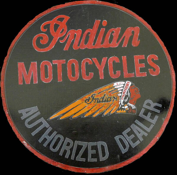 Bike Poster featuring the painting Indian Motocycle Dealer by Richard Le Page