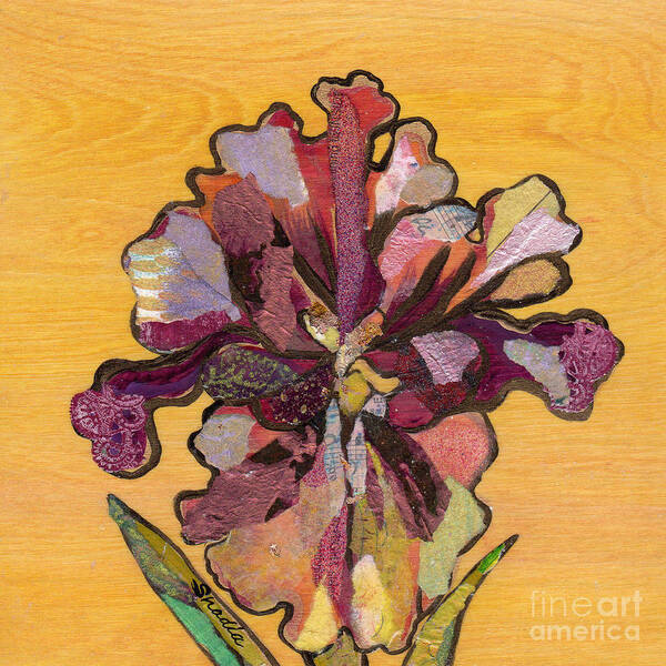 Flower Poster featuring the painting Iris I Series II by Shadia Derbyshire