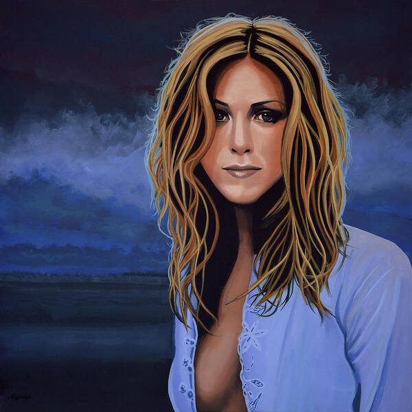 Jennifer Aniston Poster featuring the painting Jennifer Aniston Painting by Paul Meijering