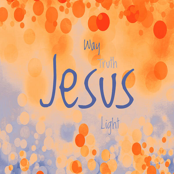 Advocate Poster featuring the mixed media Jesus Light 2 by Angelina Tamez