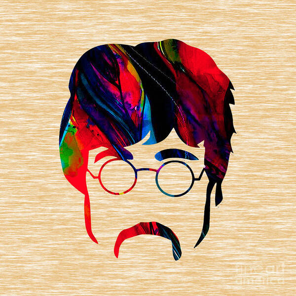John Lennon Painting Poster featuring the mixed media John Lennon Collection by Marvin Blaine
