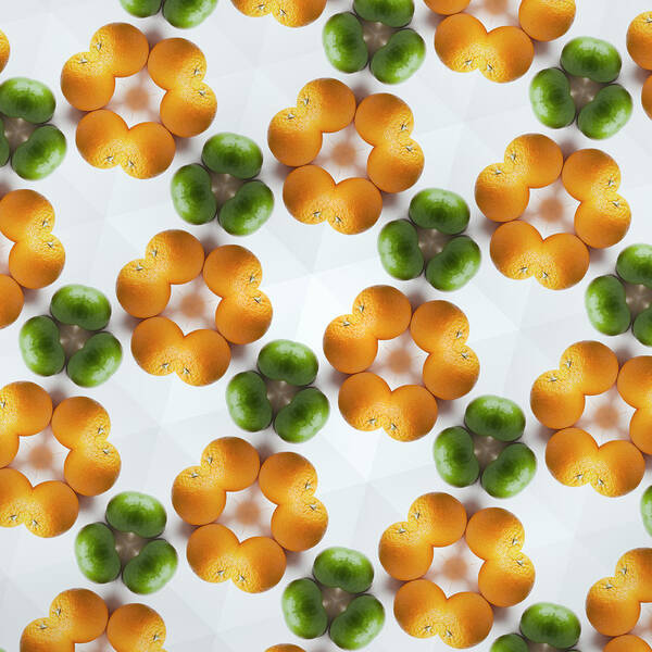 Yellow Poster featuring the photograph Kaleidoscope Of Grapefruits And Limes by Hiroshi Watanabe