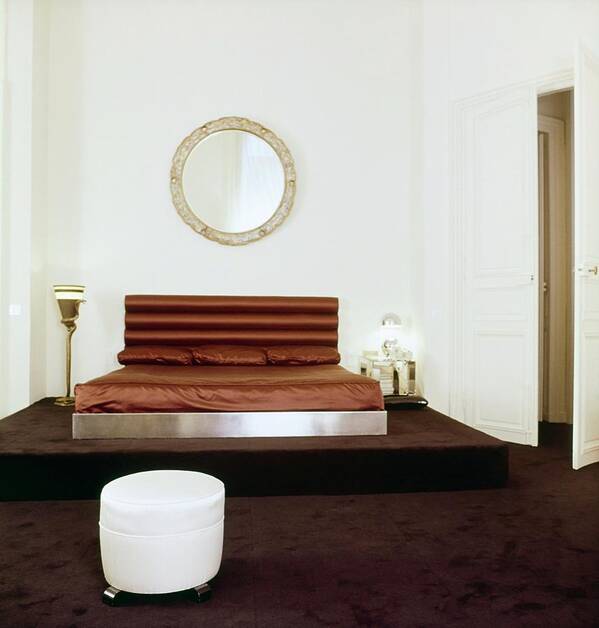 Interior Poster featuring the photograph Karl Lagerfeld's Bedroom by Horst P. Horst
