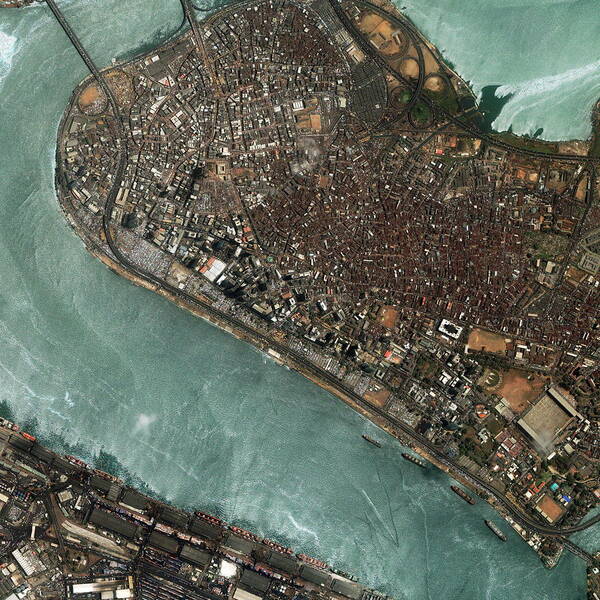 Lagos Poster featuring the photograph Lagos by Geoeye/science Photo Library