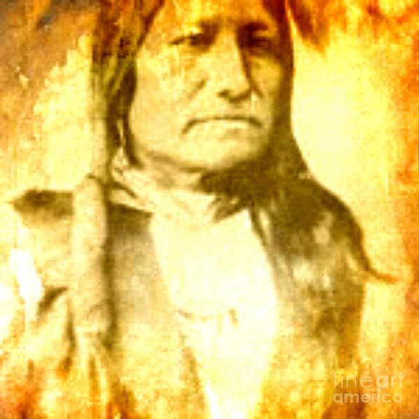 American Indian Poster featuring the digital art Lakota Chief Sitting Bull by Steven Pipella
