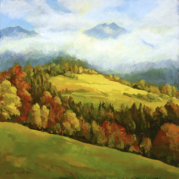 Landscape Poster featuring the painting Landscape by Ingrid Dohm