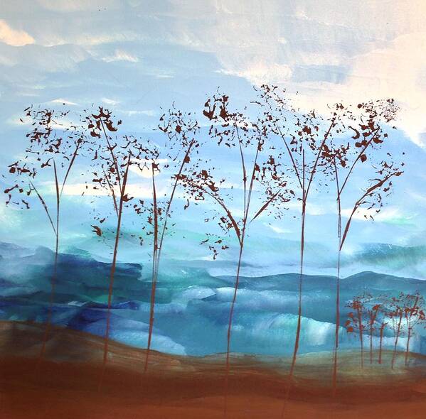 Sky Poster featuring the painting Light Breeze by Linda Bailey