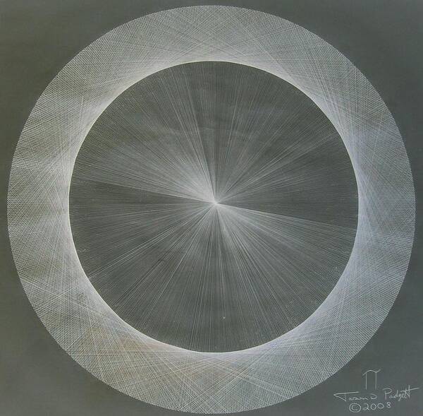 Light Poster featuring the drawing Light is Pi The shape of Pi by Jason Padgett