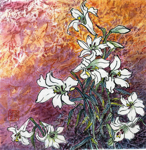  Poster featuring the painting Lily by Ping Yan