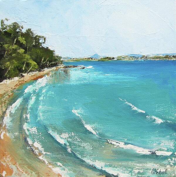 Seascape Poster featuring the painting Litttle Cove Beach Noosa Heads Queensland Australia by Chris Hobel