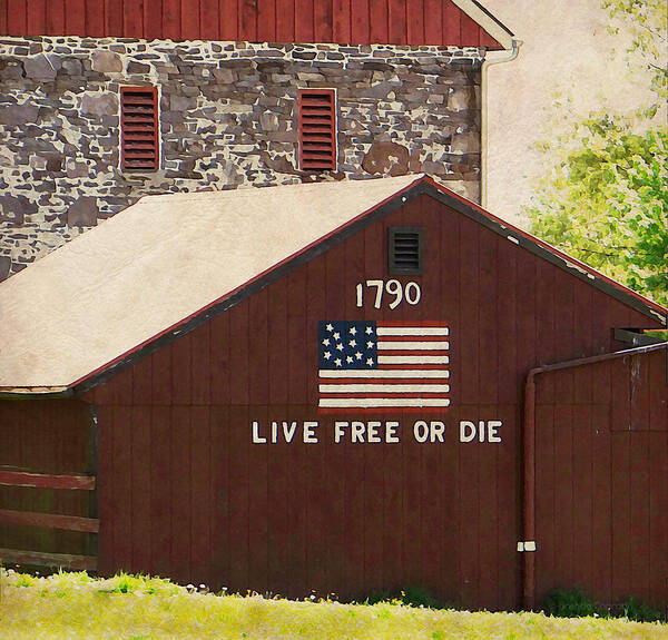 Live Free Or Die Poster featuring the photograph Live Free or Die by Dark Whimsy