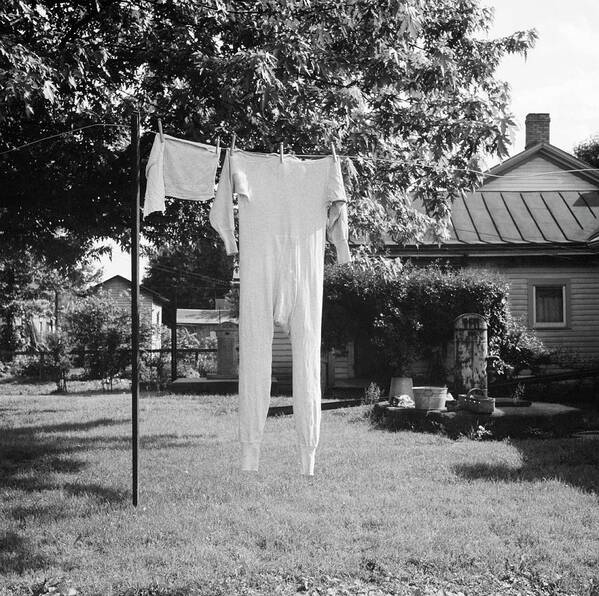 Long Underwear Hanging Out To Dry Poster by Library Of Congress - Fine Art  America