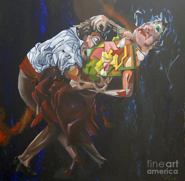 Dance Poster featuring the painting Lost In Dance by James Lavott