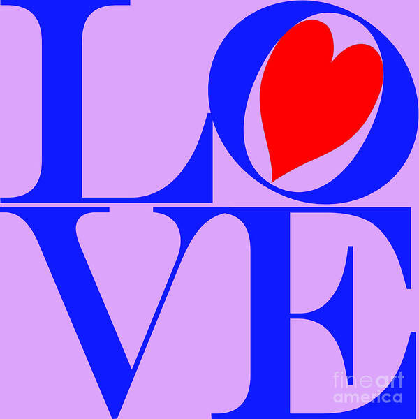 Mariola Poster featuring the photograph Love in Blue and Lilac by Mariola Bitner