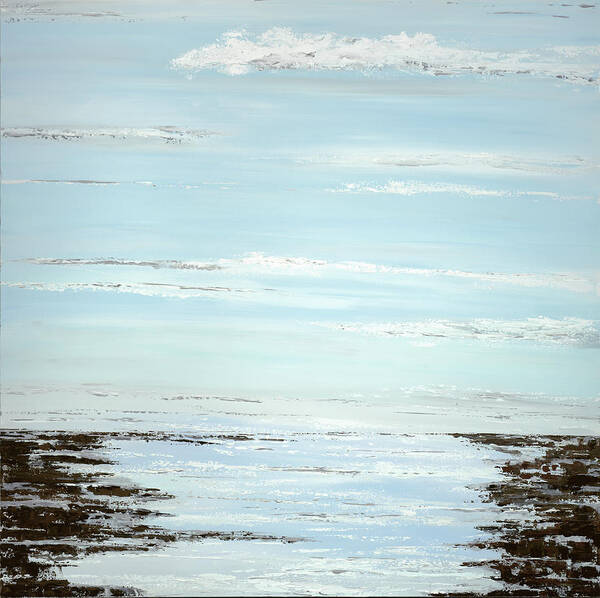 Ocean Poster featuring the painting Low Tide by Tamara Nelson