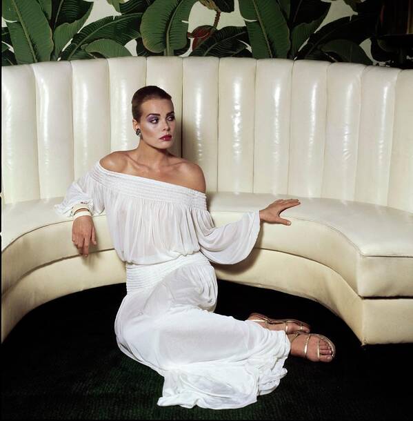 1970s Style Poster featuring the photograph Margaux Hemingway Wearing John Anthony by Francesco Scavullo