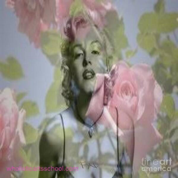 Marilyn Monroe Poster featuring the mixed media MARILYN and the BIG SCREEN by PainterArtist FIN