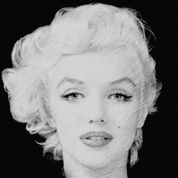 American Poster featuring the digital art Marilyn Monroe 1 by Lisa Piper