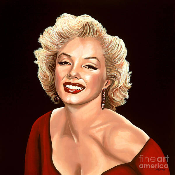 Marilyn Monroe Poster featuring the painting Marilyn Monroe 3 by Paul Meijering