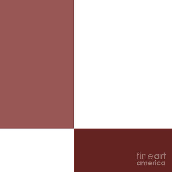 Andee Design Abstract Poster featuring the digital art Marsala Minimalist Square 3 by Andee Design